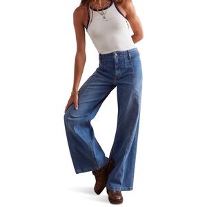 We The Free Libre Wide Leg Jeans High Rise Size 25